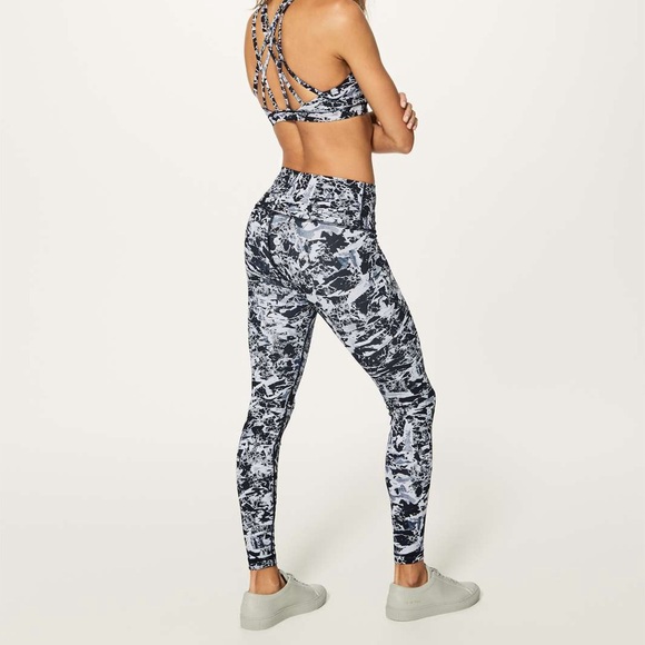 Lululemon Wunder Under Hi-Rise Leggings in Interlaced Starlight Black - Picture 2 of 3